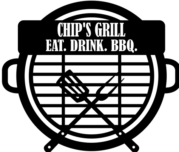 Eat. Drink. BBQ - Grilling Personalized Sign