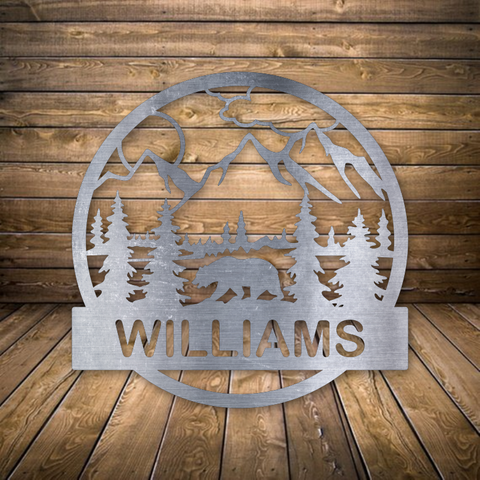 Welcome to Our Cabin - Metal Sign Personalized