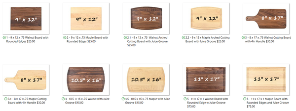 Modern Monogram Cutting Board - with Name and Established Date