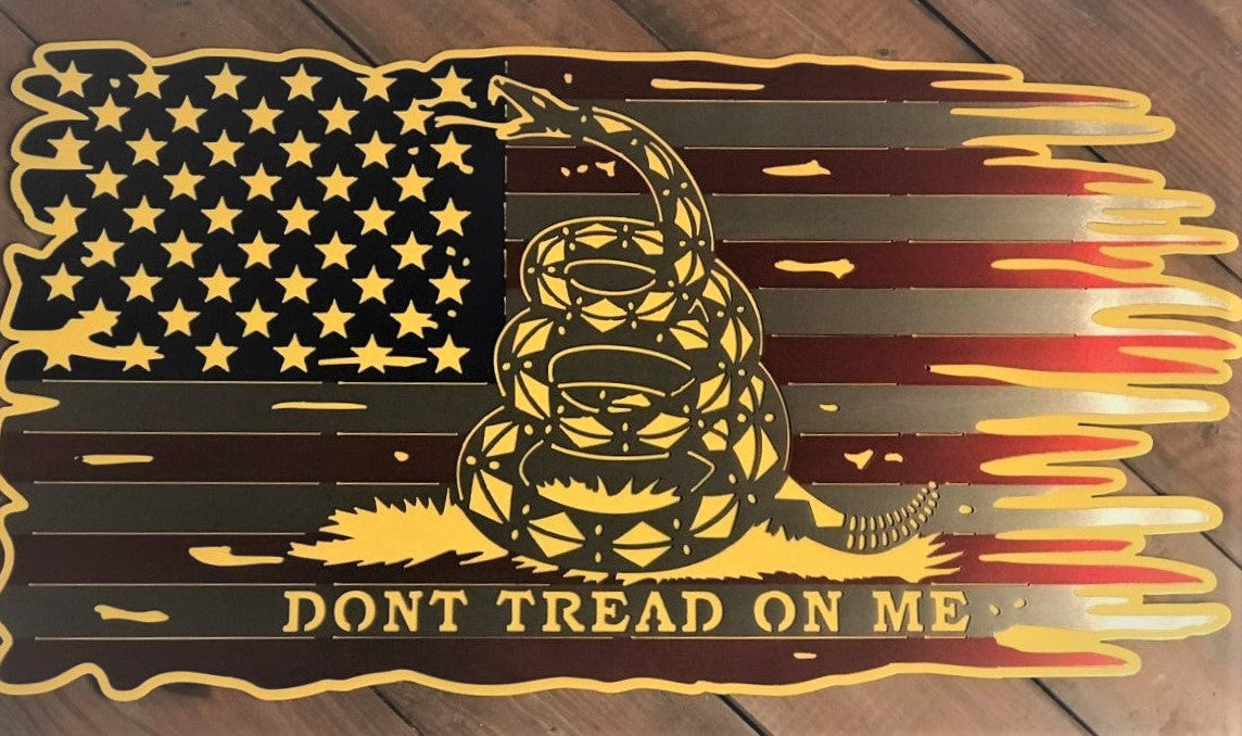 Don't Tread on Me Flag - Metal Sign