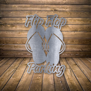 Flip Flop Parking Metal Sign